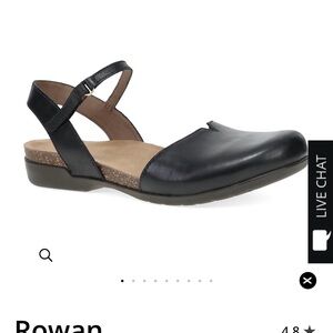 Dansko Black Leather Loafers with Strap